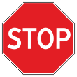 Дорожный знак 2.5 «Движение без остановки запрещено» (металл 0,8 мм, II типоразмер: 700х700 мм, С/О пленка: тип А коммерческая)